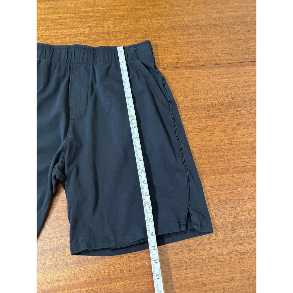 Pact Mens Organic Cotton Knit Lounge Shorts Black Size L Elastic Waist Pocket - Picture 8 of 12